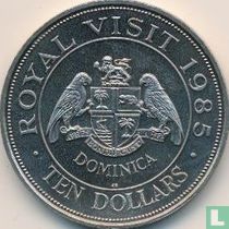 Dominica 10 dollar 1985 "Royal visit"