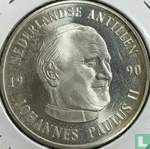 Antilles néerlandaises 25 gulden 1990 "Visit of Pope John Paul II"