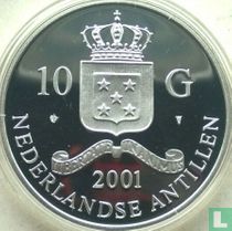 Antilles néerlandaises 10 gulden 2001 (BE) "Wilhelmina 10 guilder"