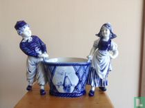 Couple with fish basket