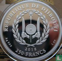 Dschibuti 250 Franc 2018 (PROOFLIKE) "Shapes of Africa"