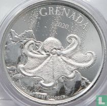 Grenada 2 dollar 2020 (kleurloos) "Caribbean reef octopus"