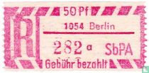 R - 50 Pf - 1054 berlin - 282 a - SbPA - Gebühr bezahlt