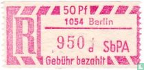 R - 50 pf - 1054 Berlin - 950 a - SbPA - Gebühr bezahlt