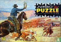 Cowboys te paard met kudde koeien