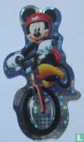 Mickey Mouse op fiets