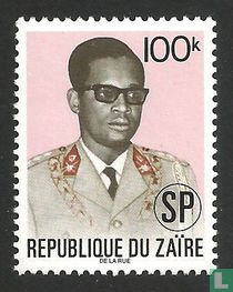 General Mobutu mit Aufdruck
