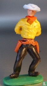Cowboy vastgebonden (geel shirt)