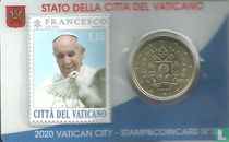 Vaticaan 50 cent 2020 (stamp & coincard n°33)