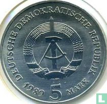 DDR 5 mark 1989 "Berlin capital of the GDR"