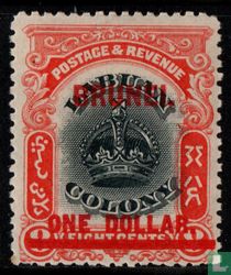 Stamp of Labuan, with overprint