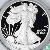 United States 1 dollar 2020 (PROOF - W - without privy mark) "Silver Eagle"