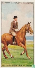 Breaking from trot to canter