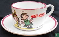 Soepkom + schotel - "Heu-reux !" - Guust Flater       