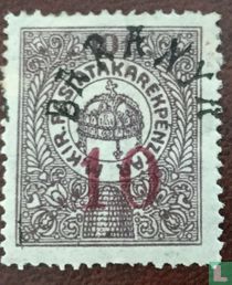 Savings bank of the post with overprint