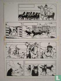 Studio Vandersteen - Bessy - planche originale (p. 24) - Les chiens d'avalanche - Gefahr im dal der Puma-Felsen - (1969)
