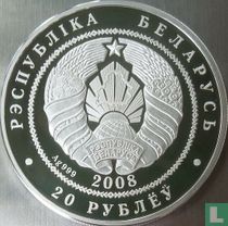 Belarus 20 rubles 2008 (PROOF) "Lynxes"