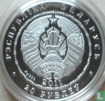 Belarus 20 rubles 2011 (PROOF) "Hedgehogs"