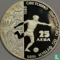 Bulgaria 25 leva 1986 (PROOF) "Football World Cup in Mexico - Footballer"