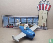 Schtroumpf en avion
