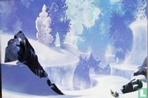 Frozen, Anna and Kristoff approach Elsa's icepalace