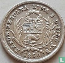Peru ½ real 1860 (type 1)