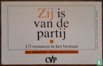 CVP  ZIJ is van de partij  1/3de vrouwen in het bestuur