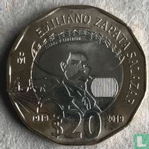 Mexique 20 pesos 2019 "100th anniversary Death of Emiliano Zapata Salazar"