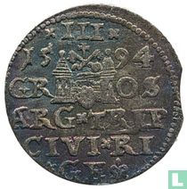 Riga 3 grosze 1594 "Trojak"
