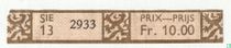 Sie 13 2933 - Prix-Prijs Fr.10.00