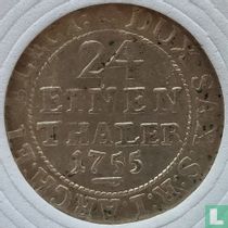 Saksen-Albertine 1/24 thaler 1755