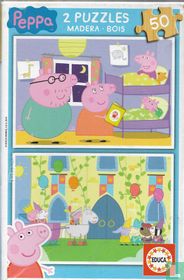 2 puzzles  peppaen bois 50 Pieces
