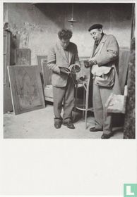 Han Wezelaar op bezoek bij Alberto Giacometti, 1954