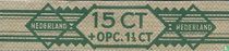 15 cent + opc.1 1/2 ct - (Achterop: Velasques Sigarenfabrieken
