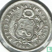 Peru 1 dinero 1866