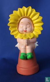 Bloemenmeisje spaarpot