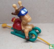 Reindeer on sleigh