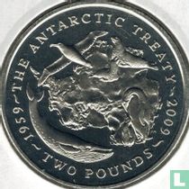 Britische Antarktis-Territorium 2 Pound 2009 "50th anniversary Signature of the Antarctic Treaty"
