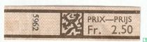 5962 - Prix-Prijs Fr. 2.50