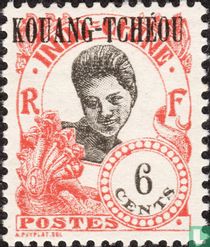 Femme cambodgienne, avec surcharge