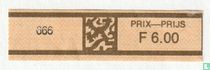 666 - Prix-Prijs F 6.00