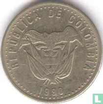 Colombia 50 pesos 1990 (type 1)