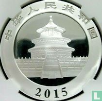 China 10 yuan 2015 (colourless) "Panda"