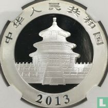 China 10 yuan 2013 (colourless) "Panda"