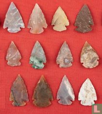 Modern Flint Arrowhead Lot of 12