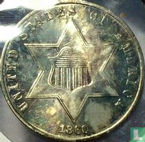 États-Unis 3 cents 1860