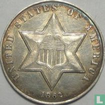 États-Unis 3 cents 1862