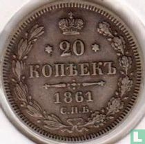 Russia 20 kopeks 1861 (ØB)
