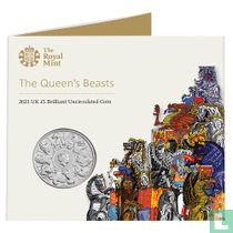 Royaume-Uni 5 pounds 2021 (folder) "The Queen's Beasts" acheter
