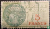 France timbre fiscal - Daussy 1925 (5,00F)